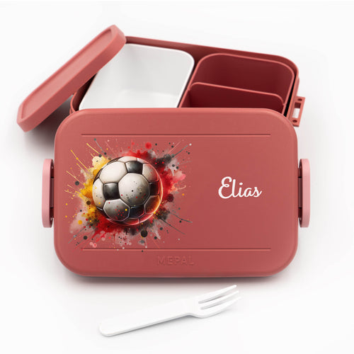 Mepal Brotdose Personalisiert Bento Fußball Motiv - Geschenkfreude