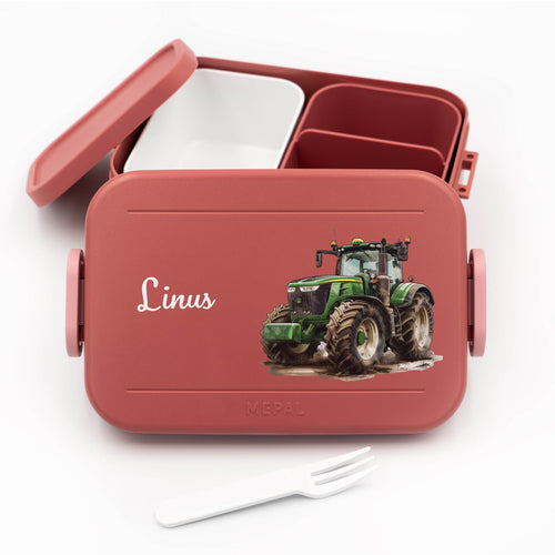 Mepal Brotdose Personalisiert Bento Traktor Motiv - Geschenkfreude