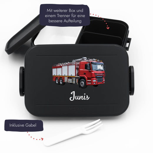 Mepal Brotdose Personalisiert Bento Feuerwehr Motiv - Geschenkfreude