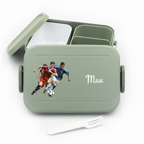 Mepal Brotdose Personalisiert Bento Fußballspieler Motiv - Geschenkfreude