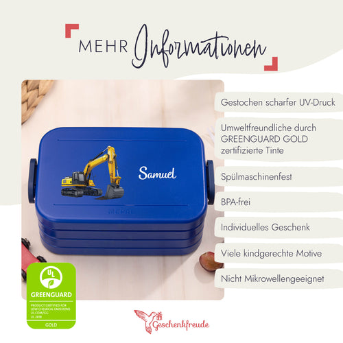 Mepal Brotdose Personalisiert Bento Bagger Motiv - Geschenkfreude