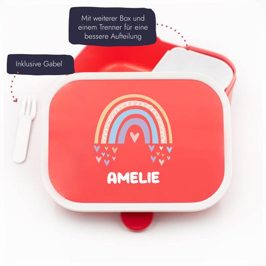 Mepal Brotdose Personalisiert Campus Regenbogen Mädchen Motiv - Geschenkfreude