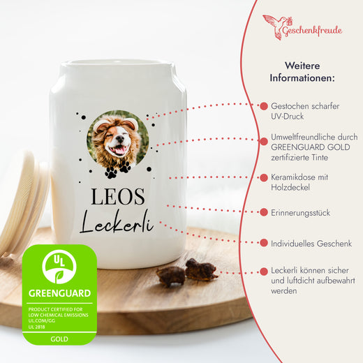 Leckerli Dose Personalisiert Gepunktetes Motiv - Geschenkfreude