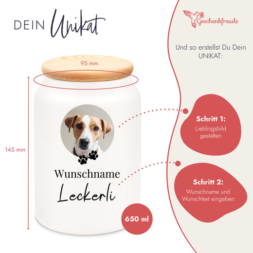 Leckerli Dose Personalisiert Schlichtes Motiv - Geschenkfreude