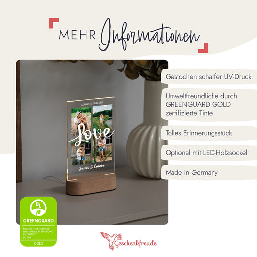 Acrylglas Foto - Fotogeschenk - Love Collage - Geschenkfreude