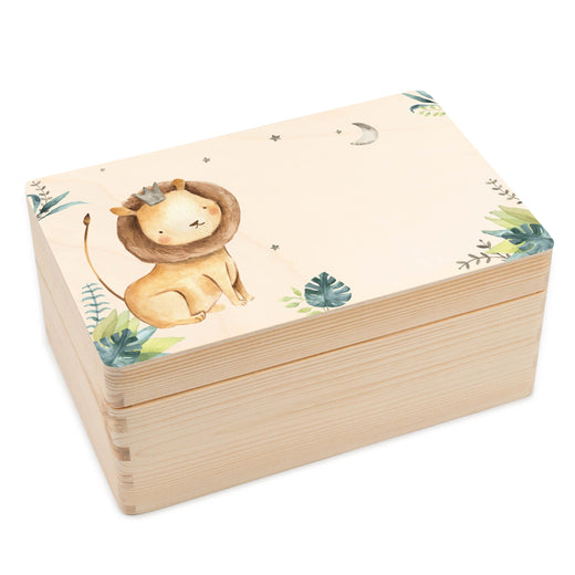 Erinnerungsbox Baby Löwe Personalisierbar mit Wunschnamen - Geschenkfreude