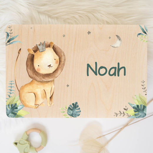 Erinnerungsbox Baby Löwe Personalisierbar mit Wunschnamen - Geschenkfreude
