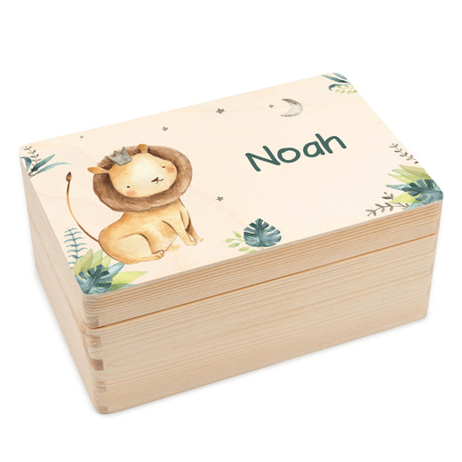 Erinnerungsbox Baby Löwe Personalisierbar mit Wunschnamen - Geschenkfreude