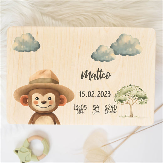 Erinnerungskiste Baby Tiermotiv Affe - Geschenkfreude