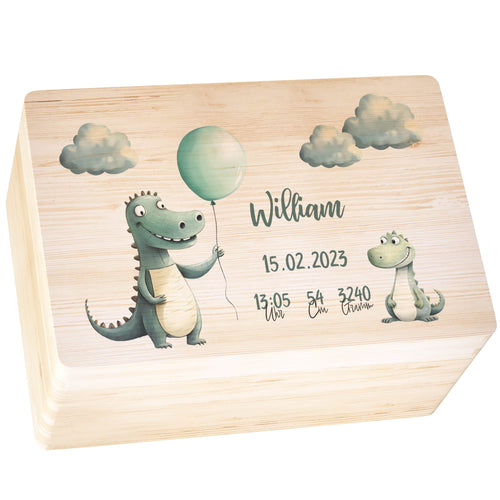 Erinnerungskiste Baby Tiermotiv Krokodil - Geschenkfreude