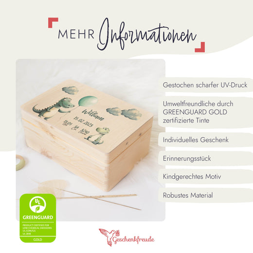 Erinnerungskiste Baby Tiermotiv Krokodil - Geschenkfreude