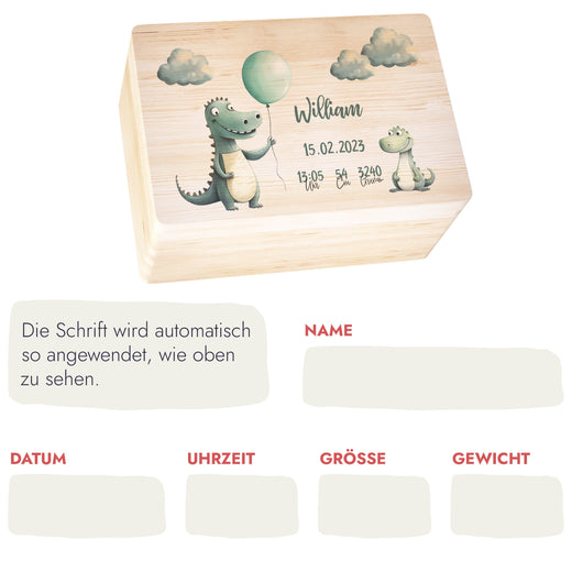 Erinnerungskiste Baby Tiermotiv Krokodil - Geschenkfreude