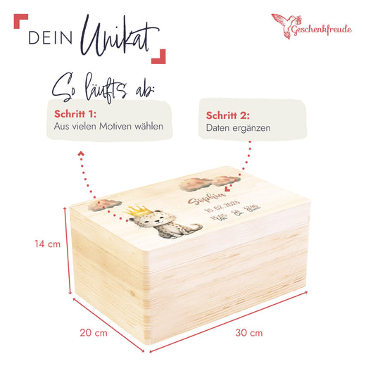Erinnerungskiste Baby Tiermotiv Leopard - Geschenkfreude