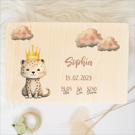 Erinnerungskiste Baby Tiermotiv Leopard - Geschenkfreude