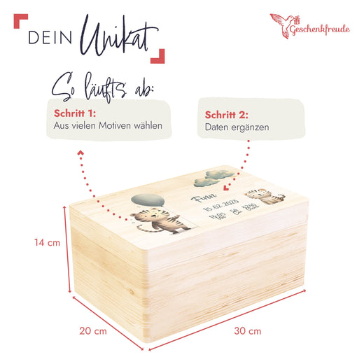 Erinnerungskiste Baby Tiermotiv Tiger - Geschenkfreude