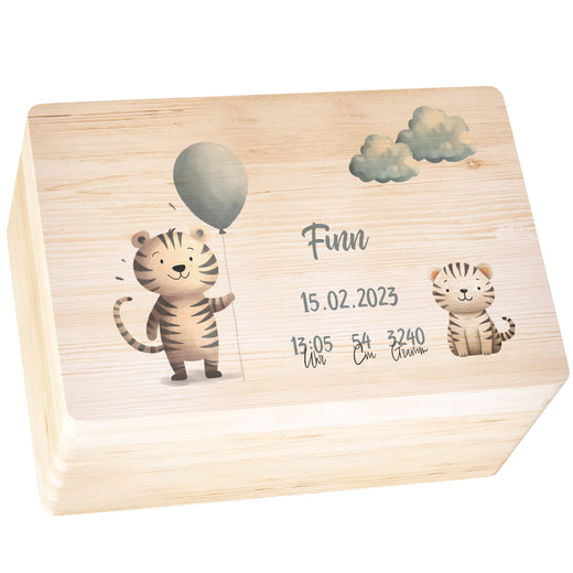 Erinnerungskiste Baby Tiermotiv Tiger - Geschenkfreude