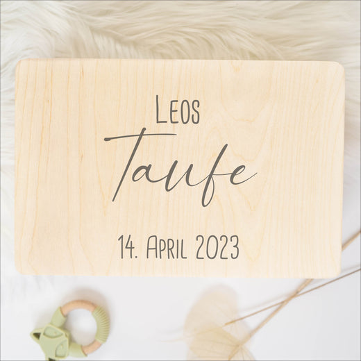 Erinnerungskiste Taufe mit Wunschnamen Druck - Geschenkfreude