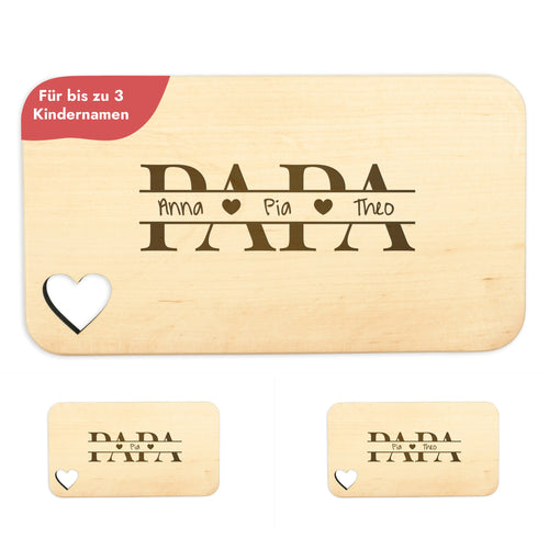 Frühstücksbrettchen personalisiert für Papa - Geschenkfreude
