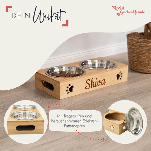 Futterstation Hund - personalisiert - Geschenkfreude