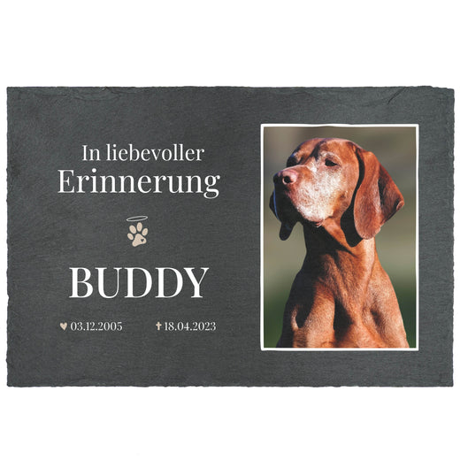 Grabstein Hund - personalisiert - Geschenkfreude