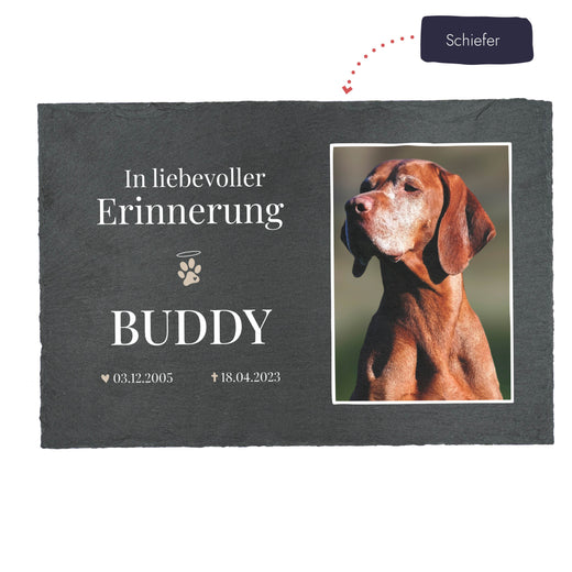 Grabstein Hund - personalisiert - Geschenkfreude