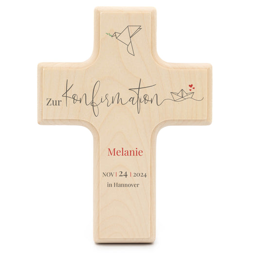 Holzkreuz zur Konfirmation Individuell - Maritim - Geschenkfreude
