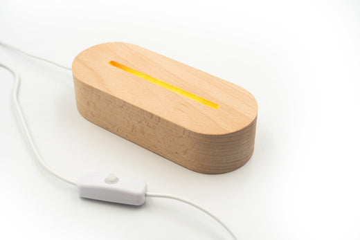LED Holzsockel - warmweiß - Geschenkfreude