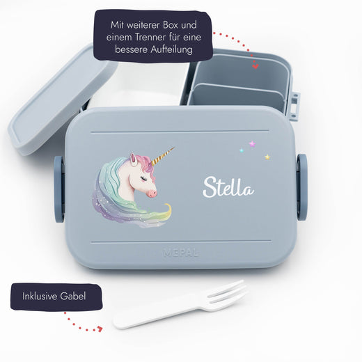 Mepal Brotdose Personalisiert Bento Einhorn Motiv - Geschenkfreude