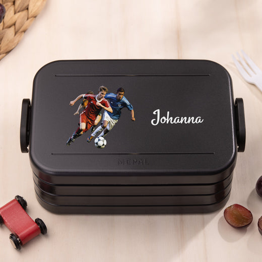 Mepal Brotdose Personalisiert Bento Fußballspieler Motiv - Geschenkfreude