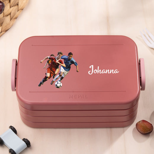 Mepal Brotdose Personalisiert Bento Fußballspieler Motiv - Geschenkfreude