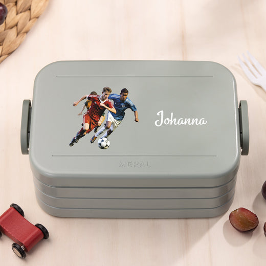 Mepal Brotdose Personalisiert Bento Fußballspieler Motiv - Geschenkfreude