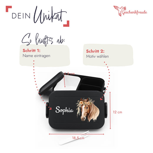 Mepal Brotdose Personalisiert Bento Pferd