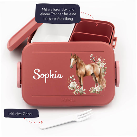 Mepal Brotdose Personalisiert Bento Pferd