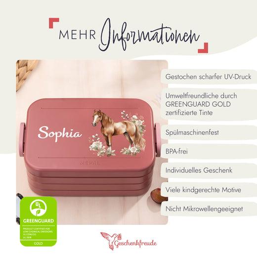 Mepal Brotdose Personalisiert Bento Pferd