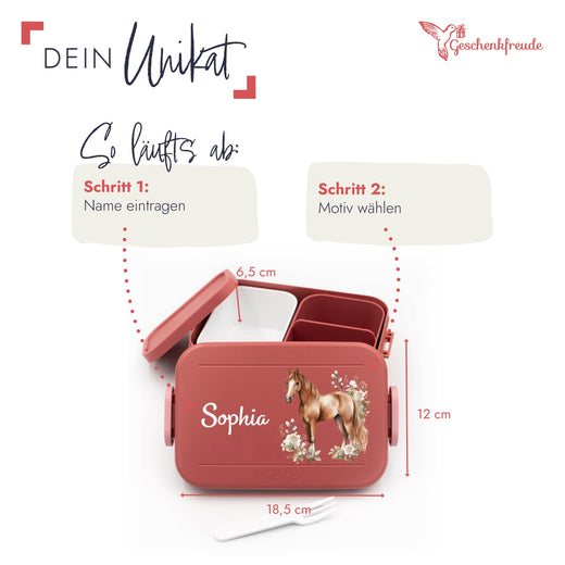 Mepal Brotdose Personalisiert Bento Pferd