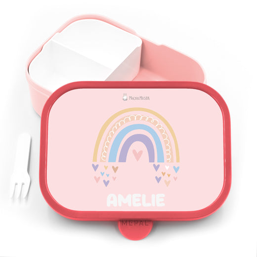 Mepal Brotdose Personalisiert Campus Regenbogen Mädchen Motiv - Geschenkfreude
