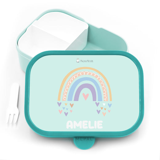 Mepal Brotdose Personalisiert Campus Regenbogen Mädchen Motiv - Geschenkfreude