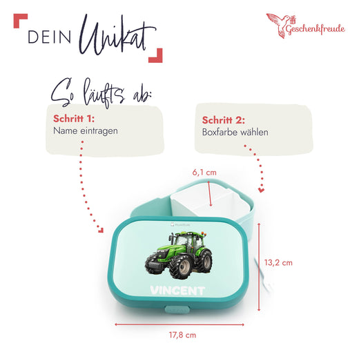 Mepal Brotdose Personalisiert Campus Traktor Motiv - Geschenkfreude