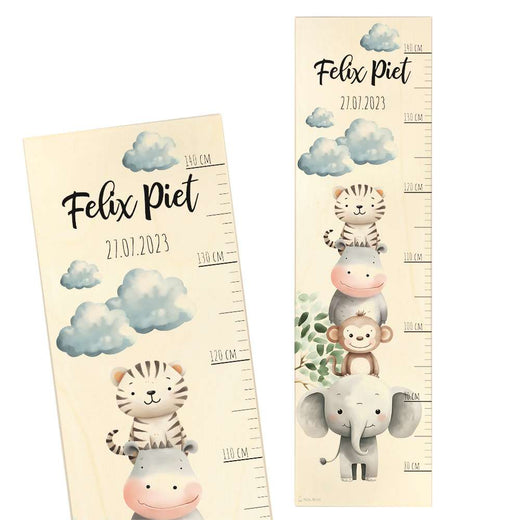 Messlatte Kinder Holz Tiermotive - Geschenkfreude