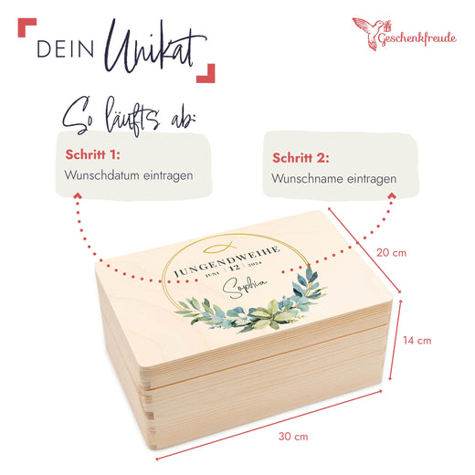 Personalisierte Erinnerungskiste Jugendweihe - Geschenkfreude