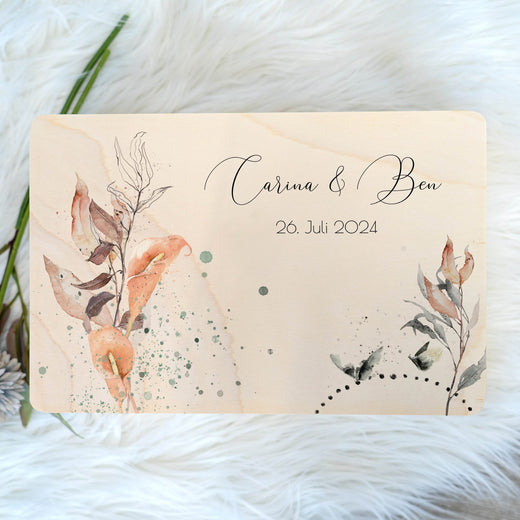 Personalisierte Geschenkbox Hochzeit - Motiv Floral3 - Geschenkfreude