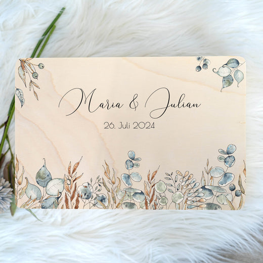 Personalisierte Geschenkbox Hochzeit - Motiv Floral4 - Geschenkfreude