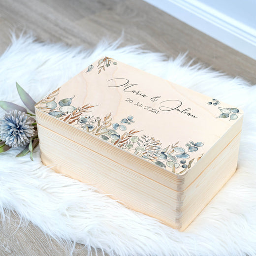 Personalisierte Geschenkbox Hochzeit - Motiv Floral4 - Geschenkfreude