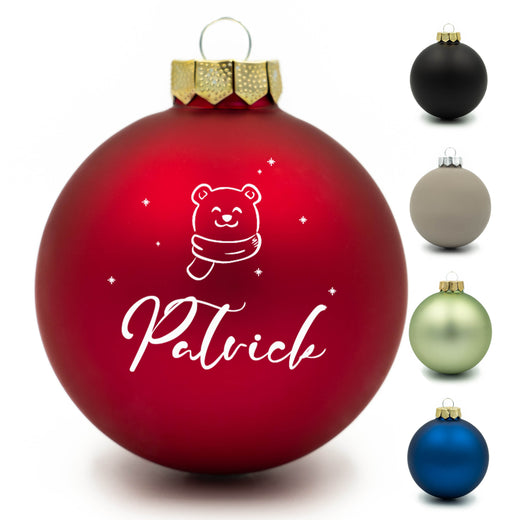 Personalisierte Weihnachtskugel - Motiv Bär - Geschenkfreude