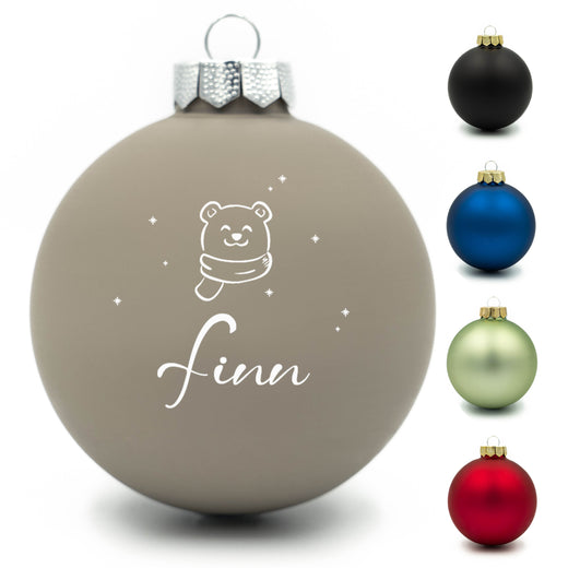 Personalisierte Weihnachtskugel - Motiv Bär - Geschenkfreude