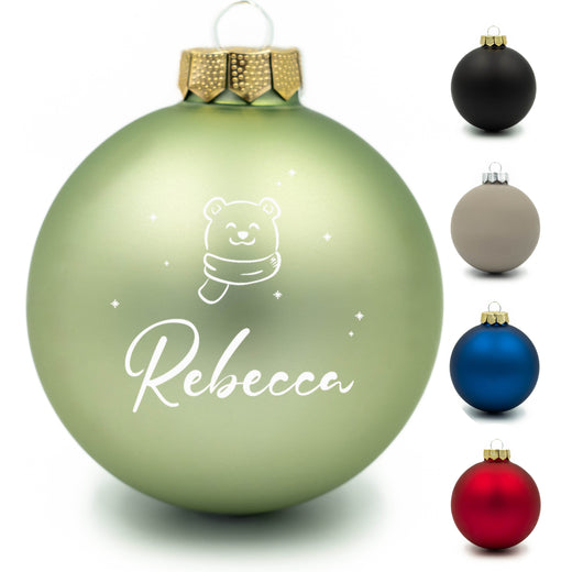Personalisierte Weihnachtskugel - Motiv Bär - Geschenkfreude