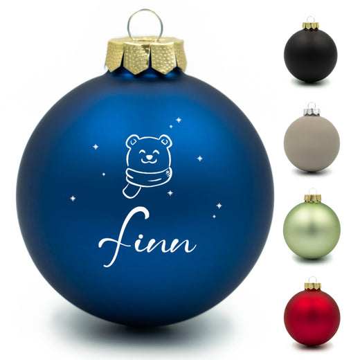 Personalisierte Weihnachtskugel - Motiv Bär - Geschenkfreude
