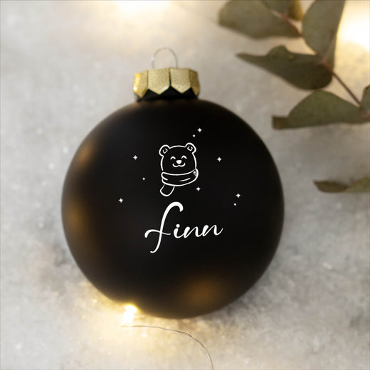 Personalisierte Weihnachtskugel - Motiv Bär - Geschenkfreude