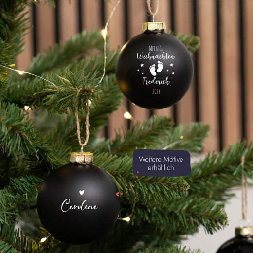 Personalisierte Weihnachtskugel - Motiv Erstes Weihnachten Füsse - Geschenkfreude