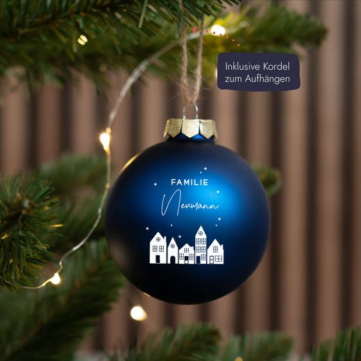 Personalisierte Weihnachtskugel - Motiv Familie - Geschenkfreude